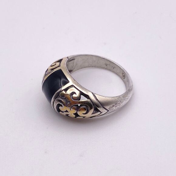 Brighton Sterling Silver And Black Onyx Ring 9” - Picture 3 of 8